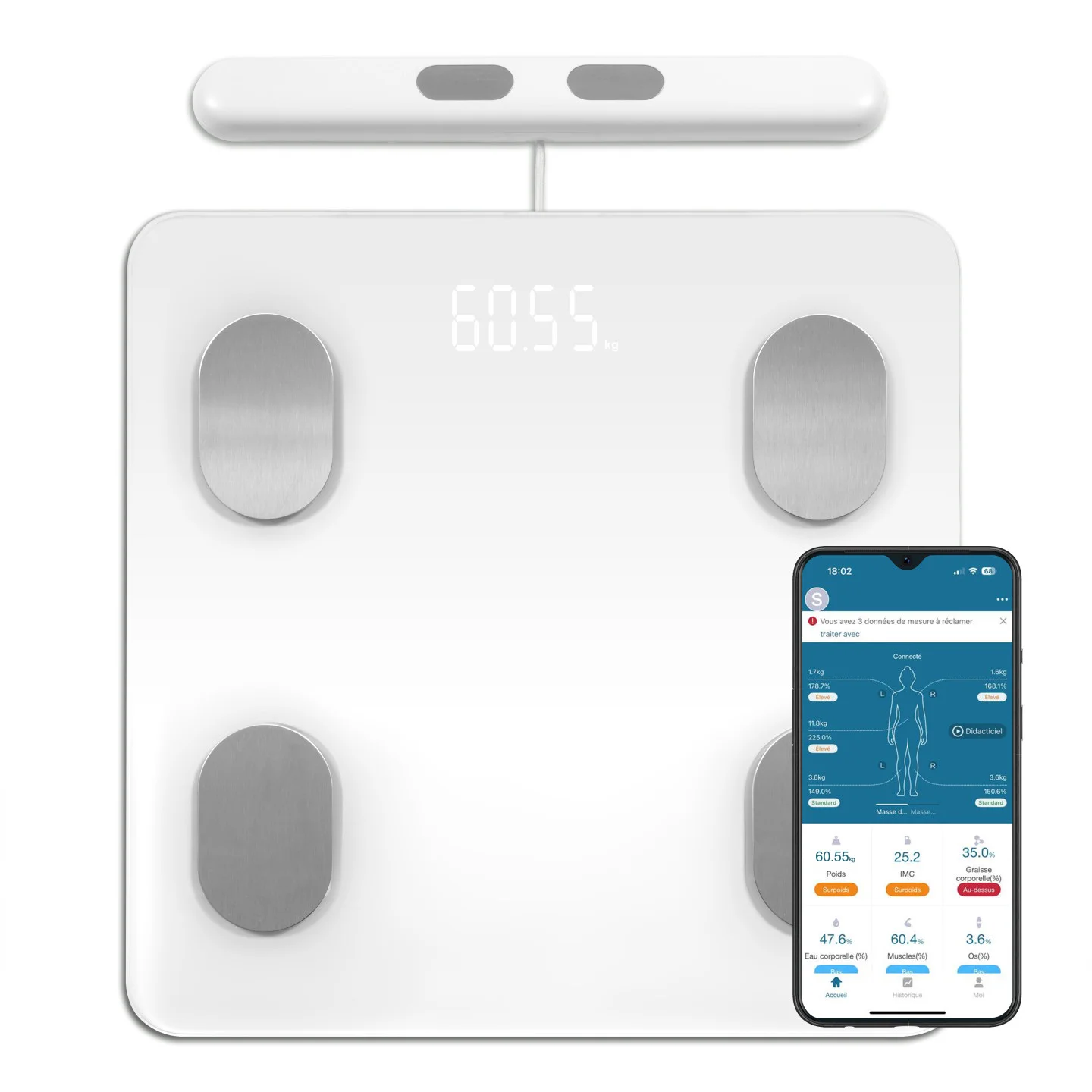 Cadeau CSE : Pèse-personne impédancemètre connecté — cadeau CSE cadeau entreprise