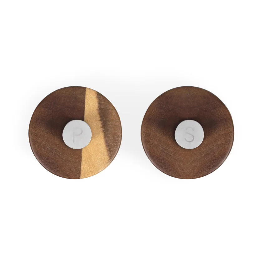 Cadeau CSE : Set de 2 moulins sel et poivre manuels — vue 2 — cadeau entreprise