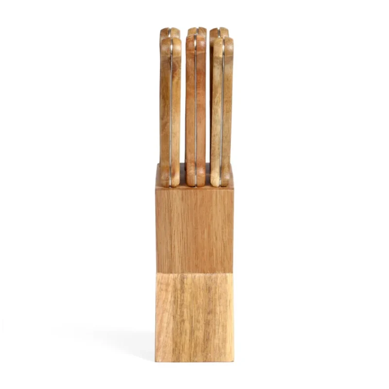 Cadeau CSE : Set de 6 couteaux à steak avec support — vue 1 — cadeau entreprise