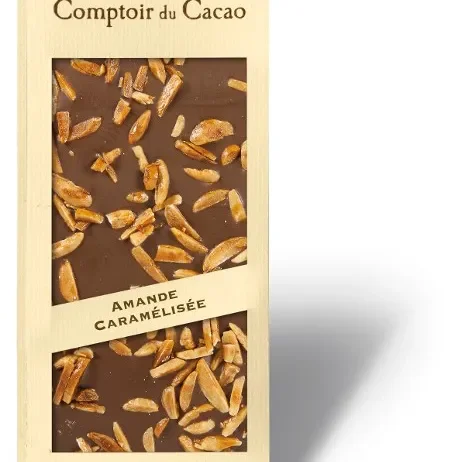 Cadeau CSE : Tablette Amande caramélisée lait 90g — cadeau CSE cadeau entreprise