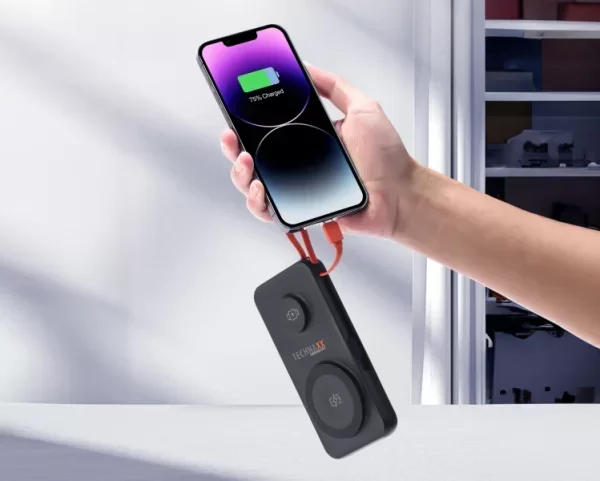 Cadeau CSE : Technaxx Powerbank 10000 mAh 3-in-1 wireless fast charg — vue 2 — cadeau entreprise
