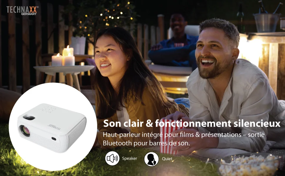 Cadeau CSE : Technaxx vidéoprojecteur Intelligent – Full HD 1080p na — vue 3 — cadeau entreprise