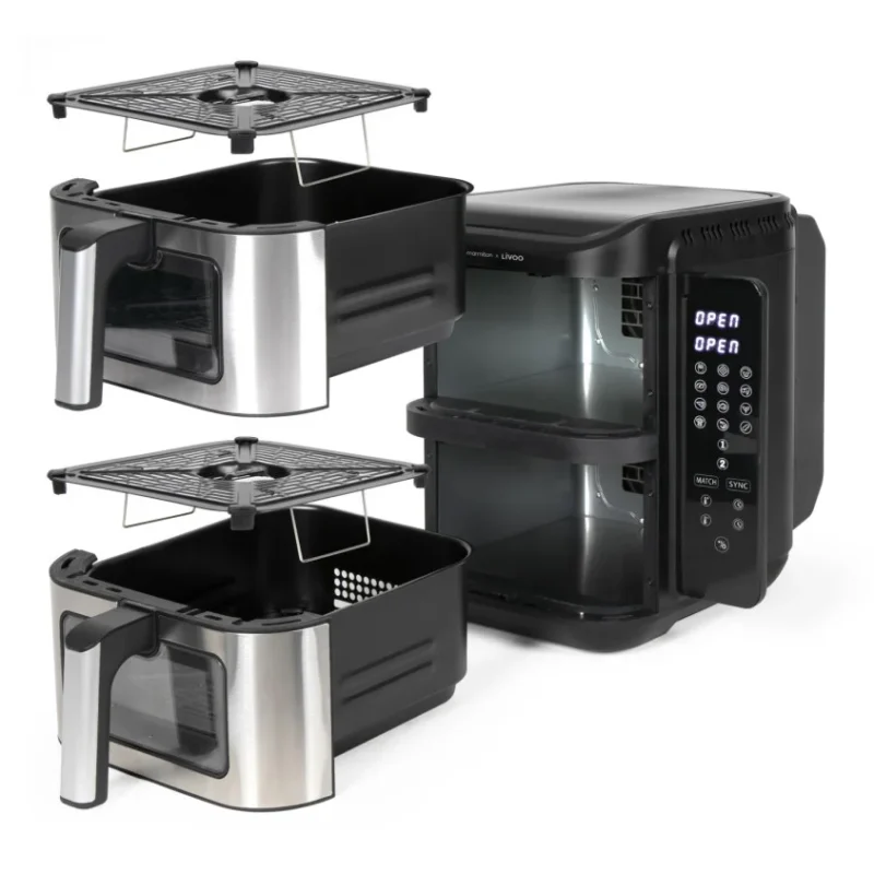 Friteuse sans huile double bac 11 L Livoo x Marmiton – Cadeau CSE — vue 2 — cadeau entreprise