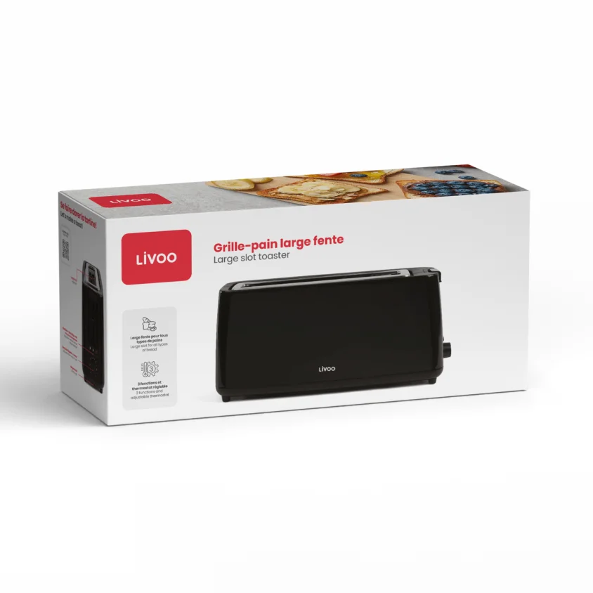 Grille-pain Fente Longue – Idée Cadeau CSE Cuisine Pratique — vue 3 — cadeau entreprise