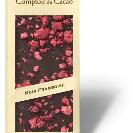 Tablette Framboise Noir 90g – Cadeau CSE Gourmand | Comptoir du Cacao — cadeau CSE cadeau entreprise