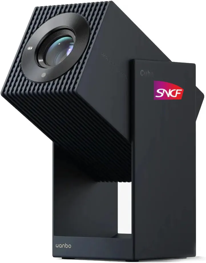 Wanbo Cube 2 Pro – Mini Projecteur Android TV ToF Auto-Focus — vue 2 — cadeau entreprise B2B