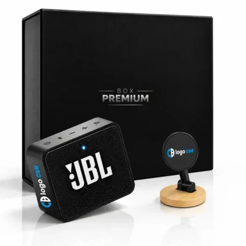 Box Premium Smart JBL – Cadeau CSE personnalisé avec support téléphone — cadeau entreprise B2B