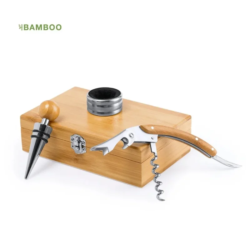 Box Premium Wine & Sound – Cadeau CSE Coffret Bambou | Urban Vitamin — vue 2 — cadeau entreprise B2B