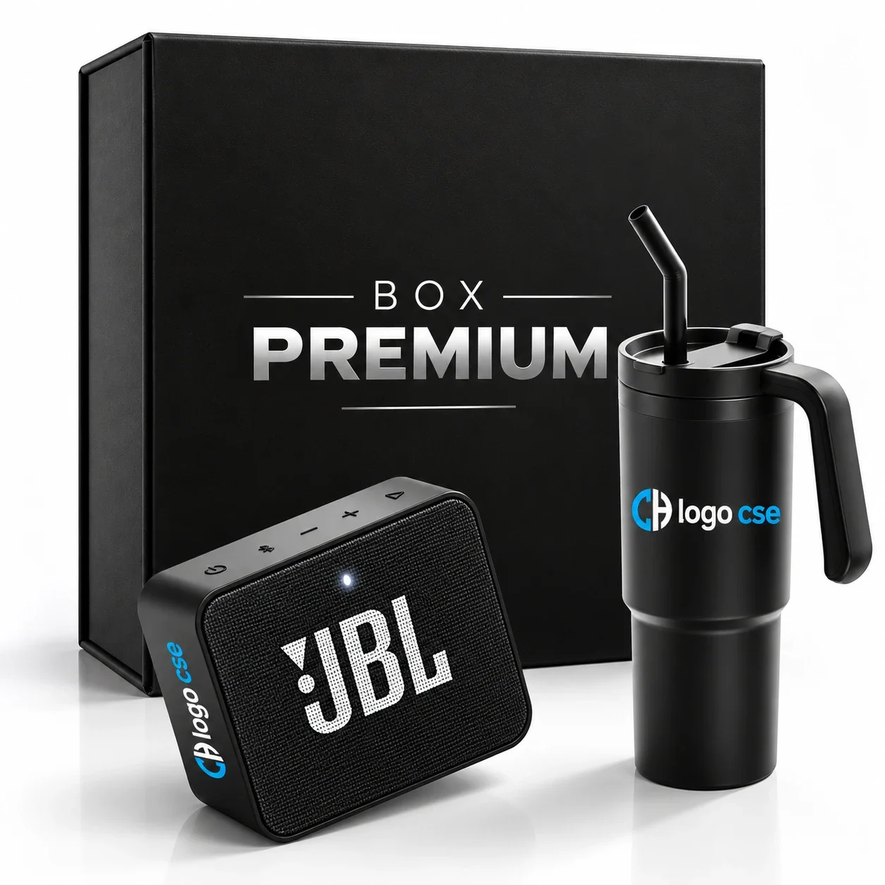 Coffret Premium JBL & Mug 900 ml – Cadeau CSE personnalisé — cadeau entreprise B2B