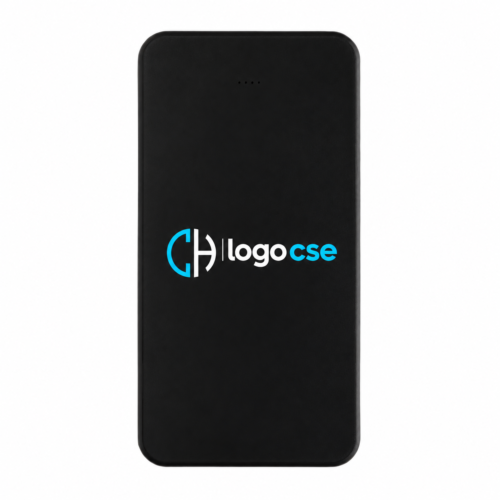 Power Bank 10.000mAh avec USB C en ABS recyclé RCS Boostcore Noir cadeau entreprise pour collaborateur